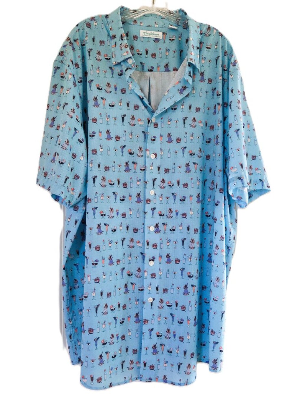 Men's Caribbean Hawaiin Shirt 3XT with Cocktails